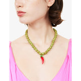 Minerva ceramic glass chilli pepper necklace 50cm - British product