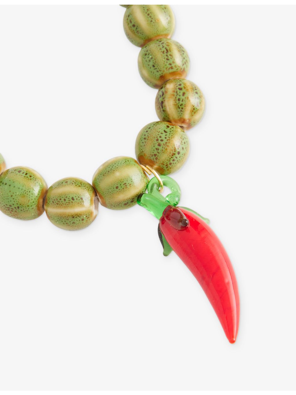 Minerva ceramic glass chilli pepper necklace 50cm - British product