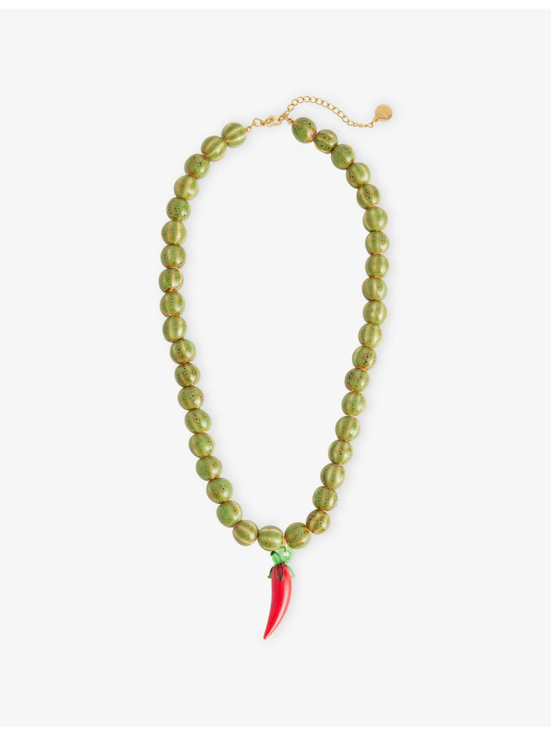 Minerva ceramic glass chilli pepper necklace 50cm - British product