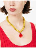 Minerva octopus necklace in ceramic and glass, 50cm (British brand)