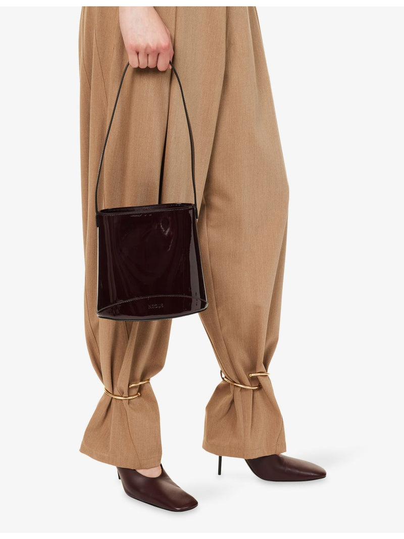 Neous Pardalis leather bucket bag with shoulder strap, UK version