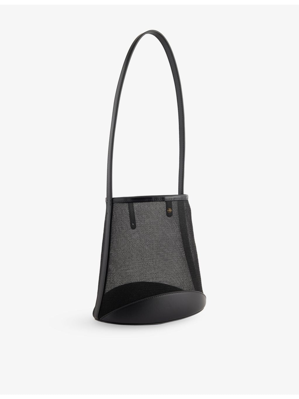 Neous Pardalis sheer bucket bag with leather trim, UK version