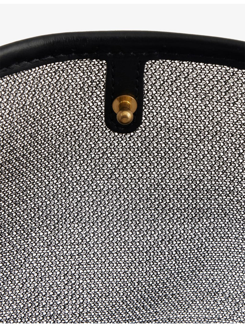Neous Pardalis sheer bucket bag with leather trim, UK version