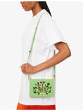 Olympia Le-Tan book clutch bag with botanical embroidery, British brand