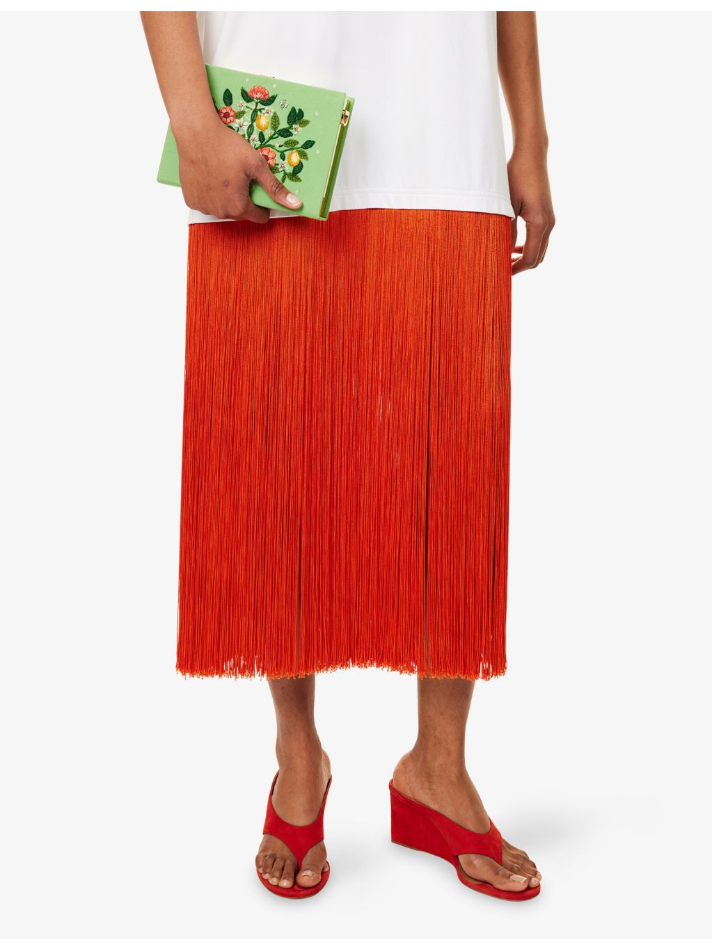 Olympia Le-Tan book clutch bag with botanical embroidery, British brand