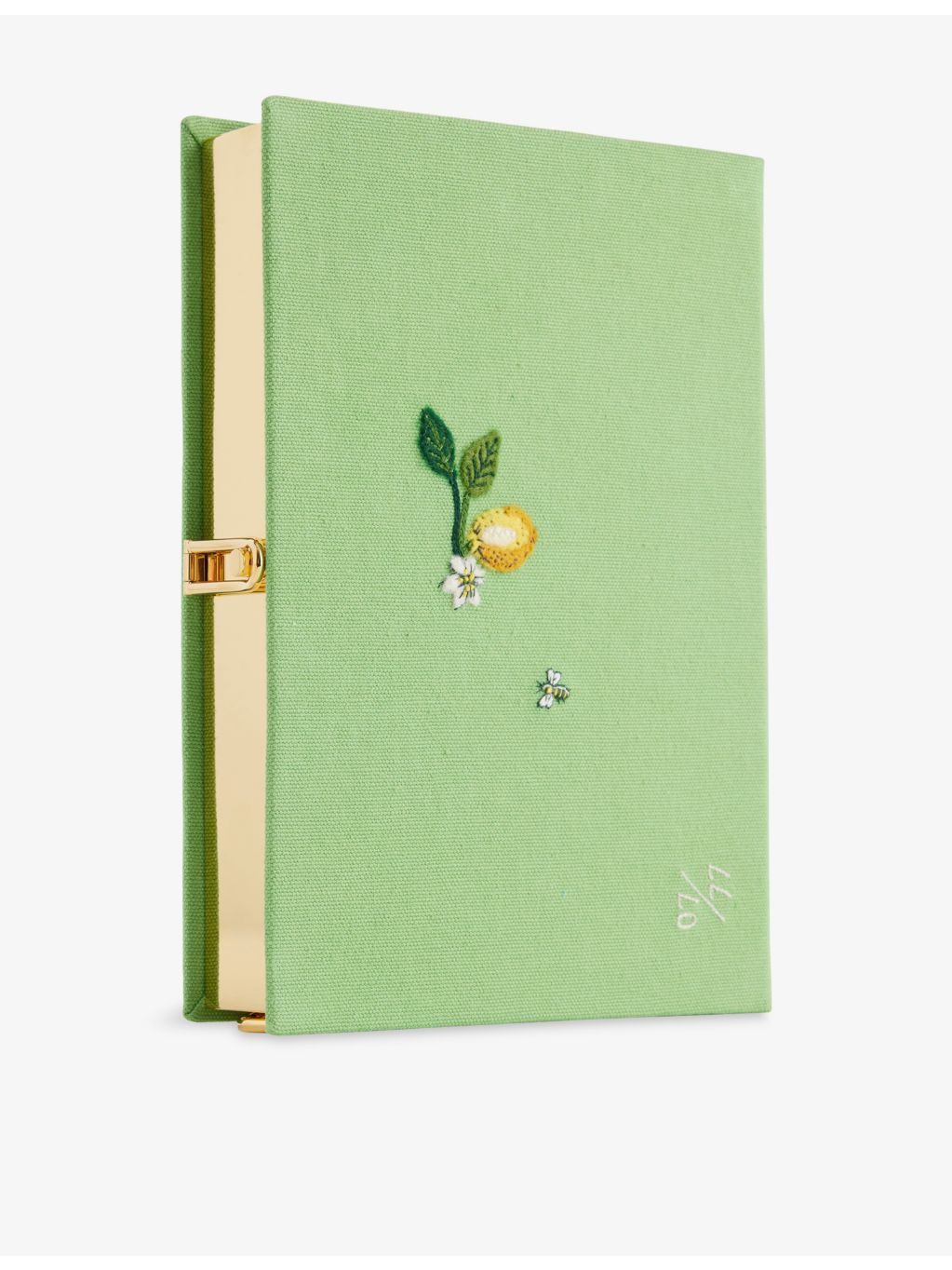 Olympia Le-Tan book clutch bag with botanical embroidery, British brand
