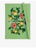 Olympia Le-Tan book clutch bag with botanical embroidery, British brand
