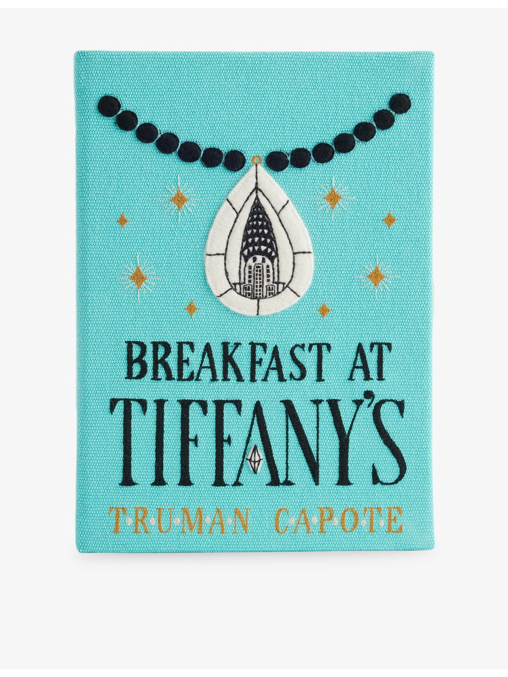 Olympia Le-Tan Breakfast at Tiffany's embroidered book clutch bag - British product