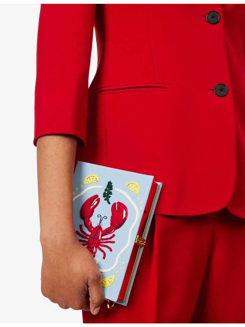Olympia Le-Tan lobster embroidered book clutch bag (British brand)