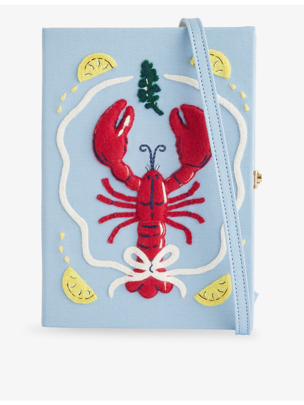 Olympia Le-Tan lobster embroidered book clutch bag (British brand)