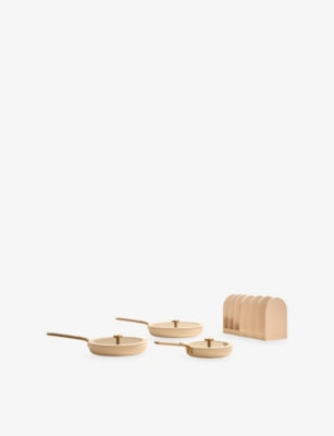 Our Place eight-piece aluminium pan trio set, imported from the UK