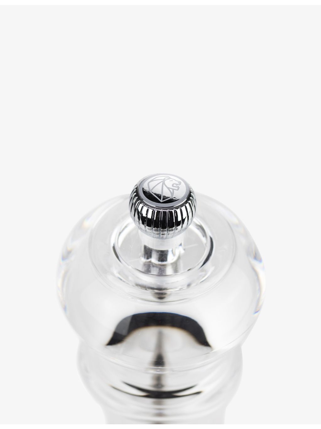 Peugeot Nancy transparent acrylic salt mill 12cm, UK version