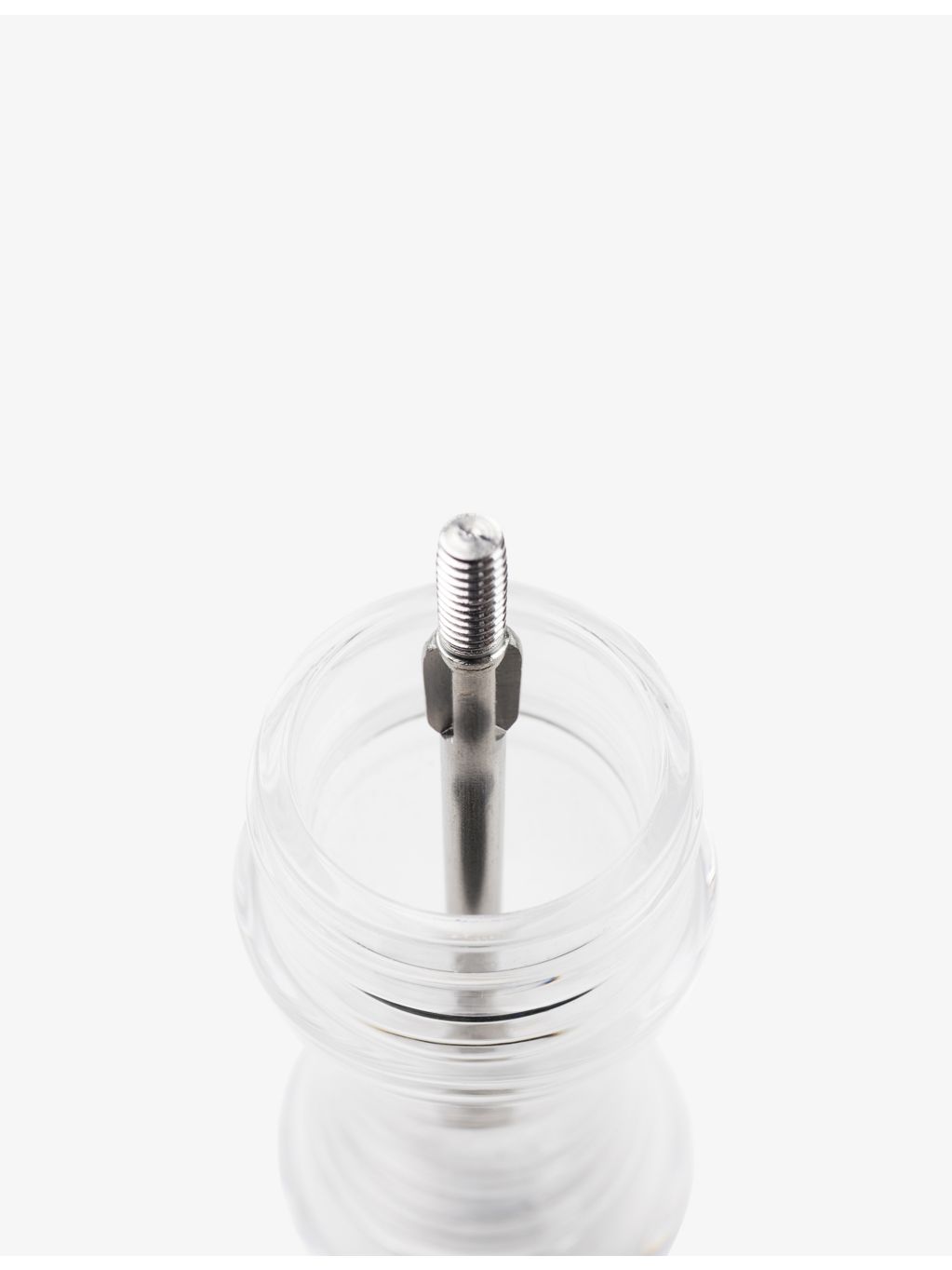 Peugeot Nancy transparent acrylic salt mill 12cm, UK version