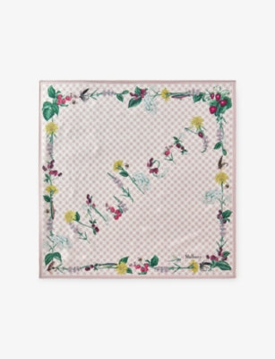 River Side floral-print silk-twill scarf 70cm (British brand)