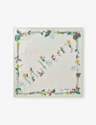 River Side floral-print silk-twill scarf 70cm (British brand)