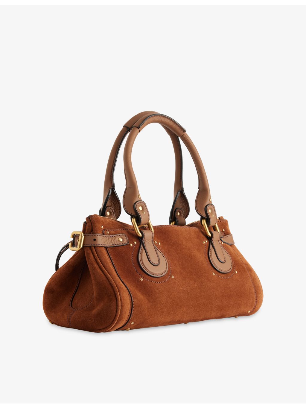 Chloé Paddington suede tote bag with padlock charm, UK version