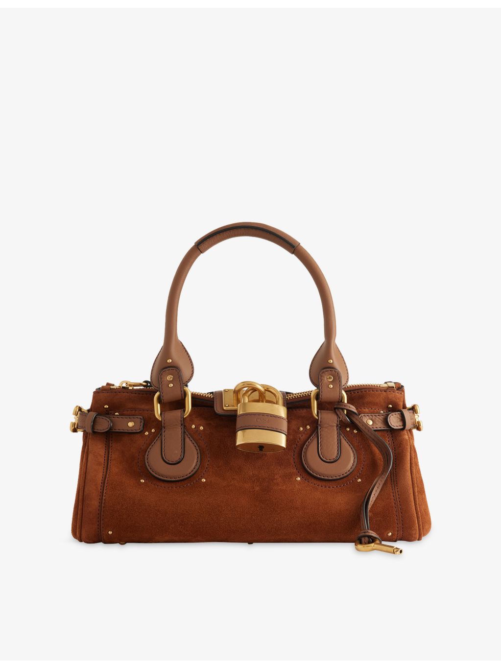 Chloé Paddington suede tote bag with padlock charm, UK version