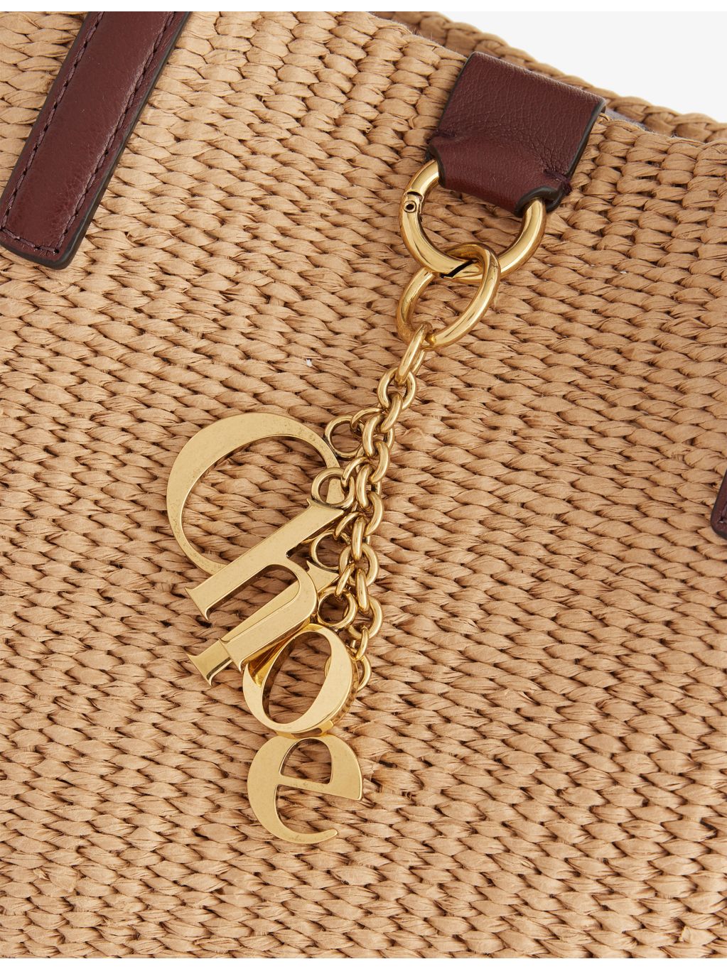 Chloé Charms medium raffia bucket bag - British product