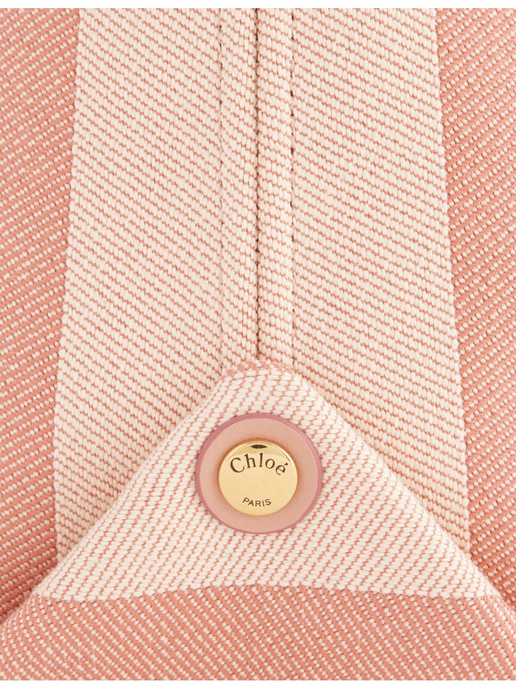 Chloe cotton-canvas tote bag with striped logo, UK version