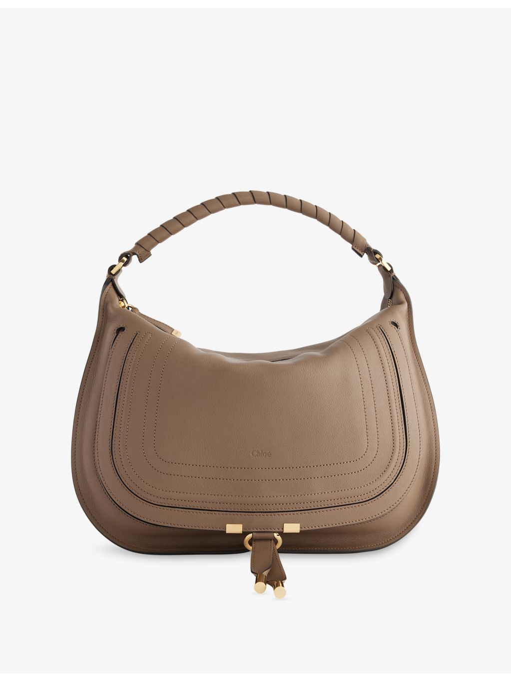 Chloé Marcie leather shoulder bag with gold hardware - British product