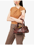 Chloé mini snake-effect leather top-handle bag, UK version