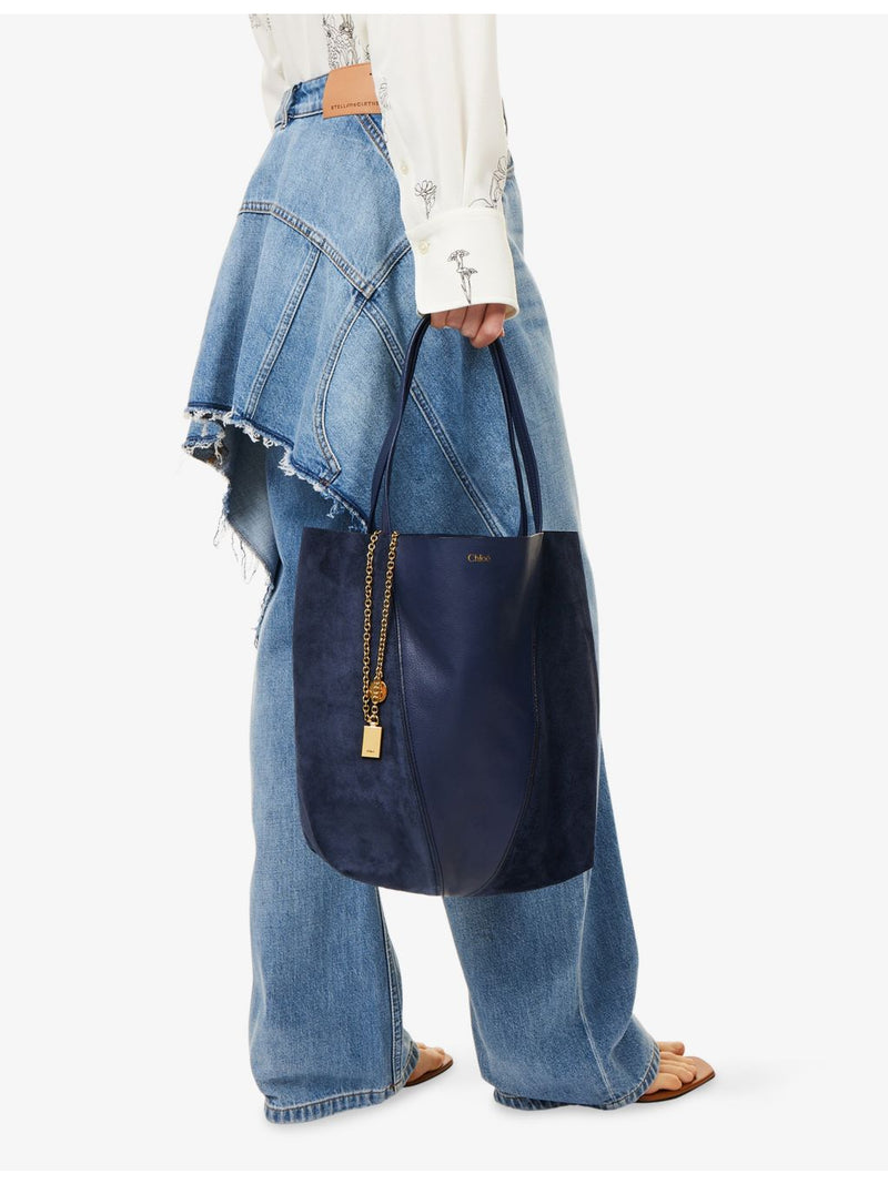 Chloé Spin leather tote bag with double handles - British brand