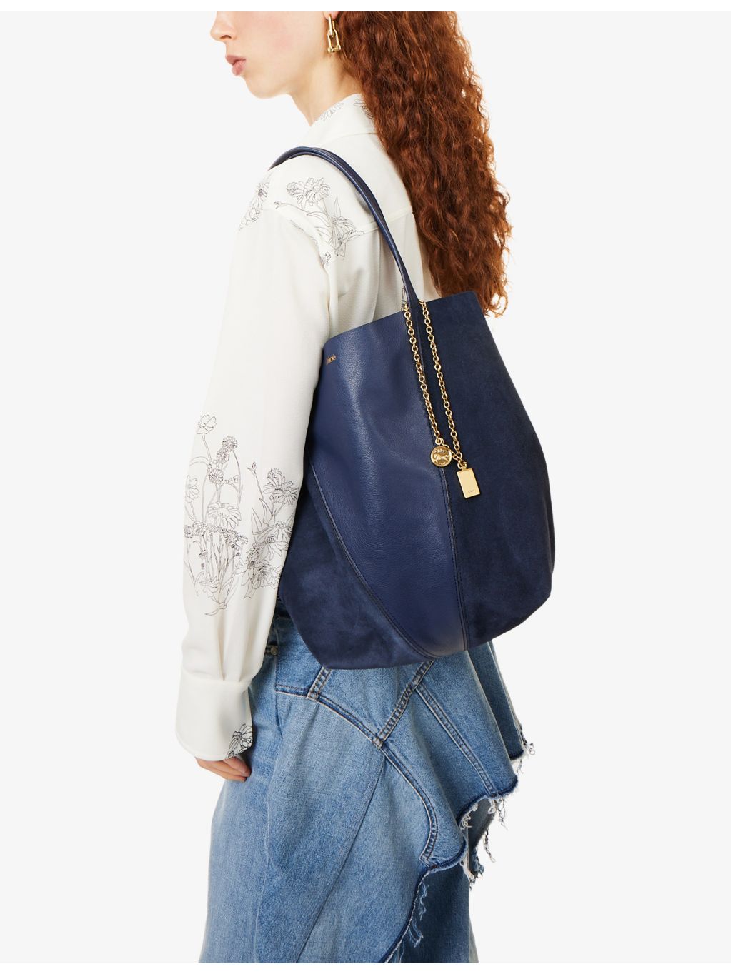 Chloé Spin leather tote bag with double handles - British brand