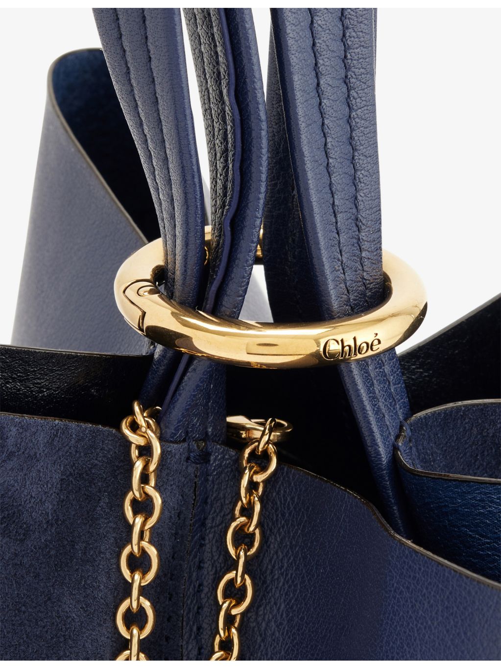 Chloé Spin leather tote bag with double handles - British brand