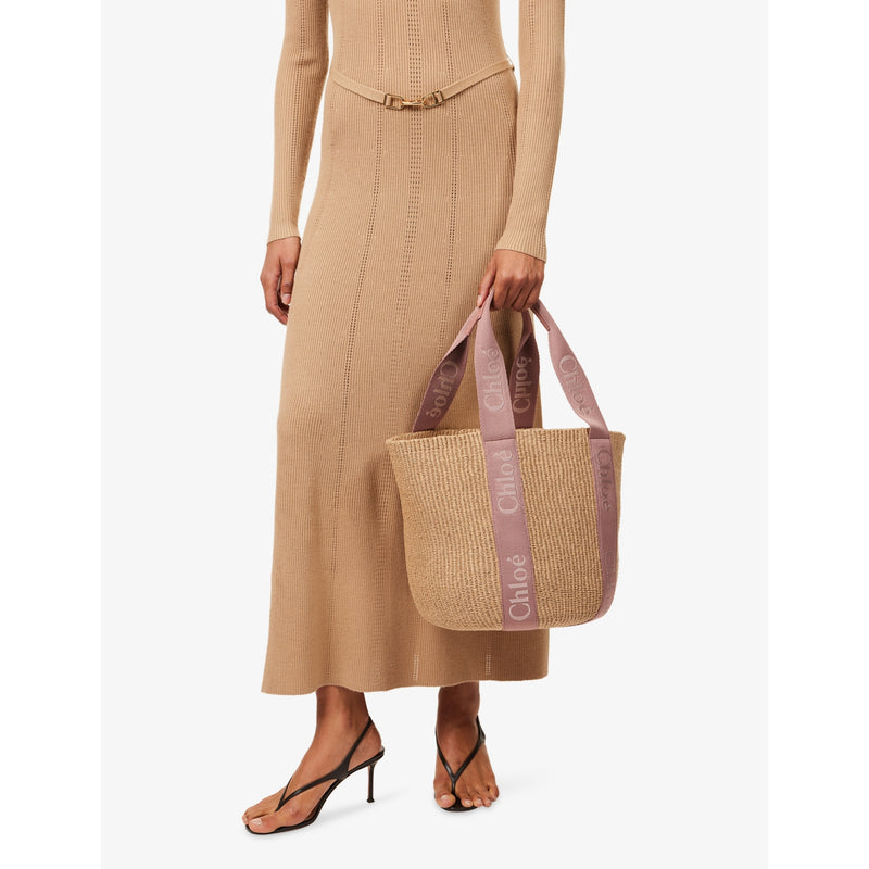 Chloé Woody large paper basket bag, imported from the UK