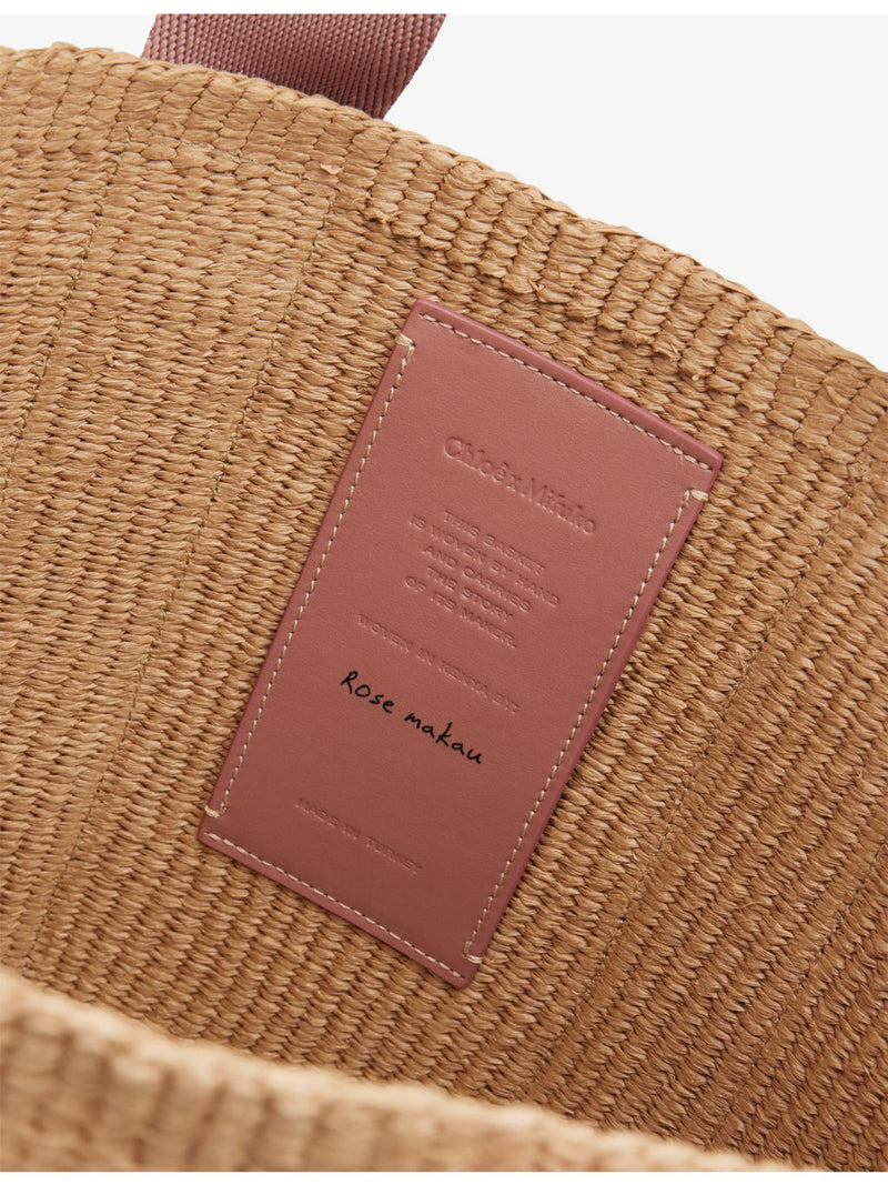 Chloé Woody large paper basket bag, imported from the UK
