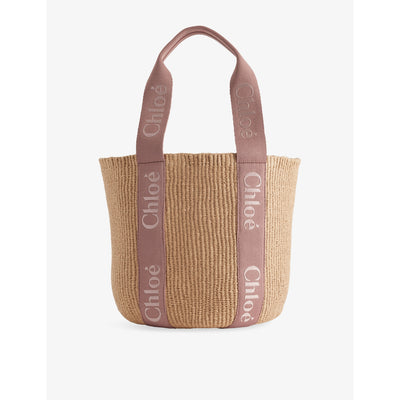 selfridges Chloé Woody Large Paper Basket Bag- Buy online at McGrocer