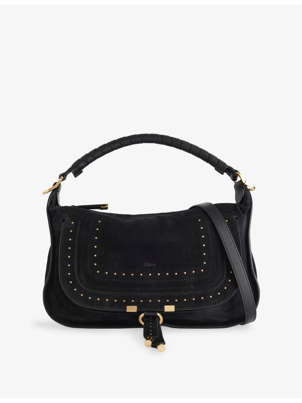 Chloé Marcie studded suede shoulder bag, UK version