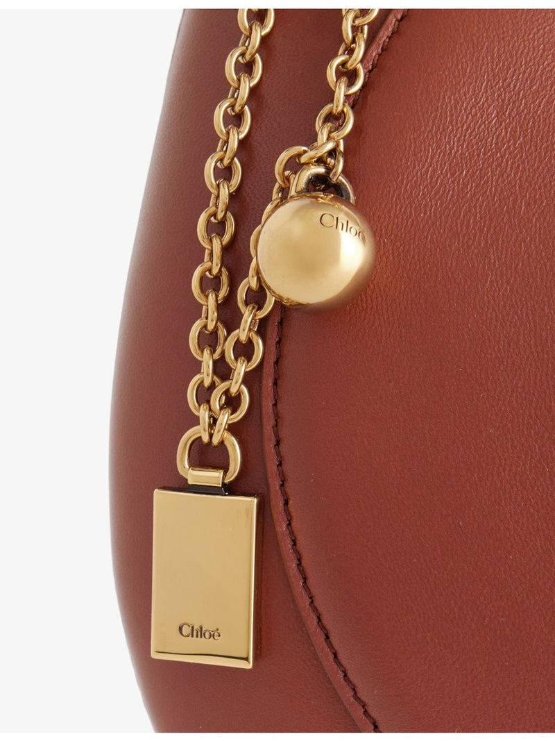 Chloé banana leather hobo bag with gold-tone hardware, imported from the UK