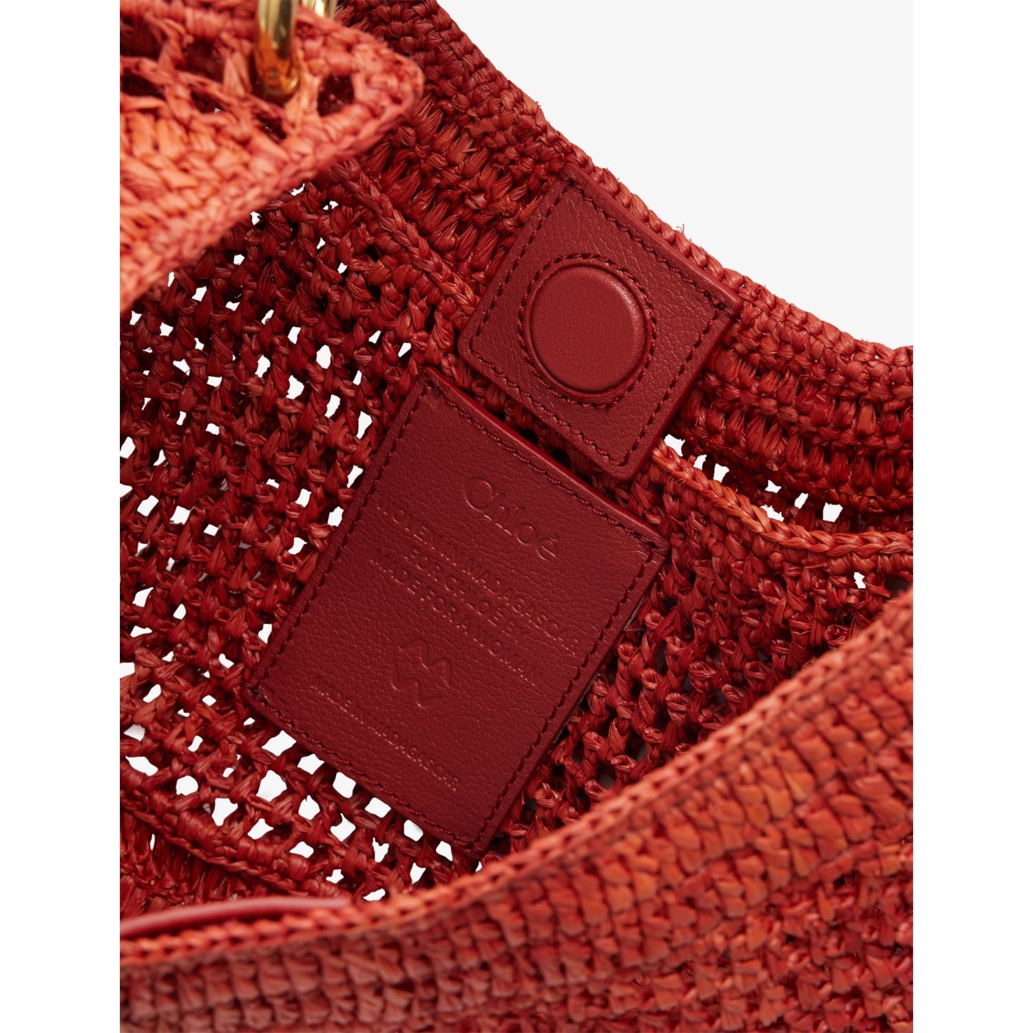 Chloé Summer Banana raffia hobo bag 36cm (British brand)