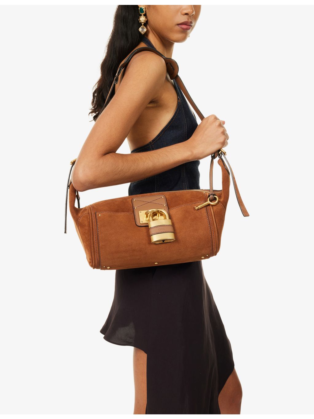 Chloé Paddington small suede shoulder bag, imported from the UK