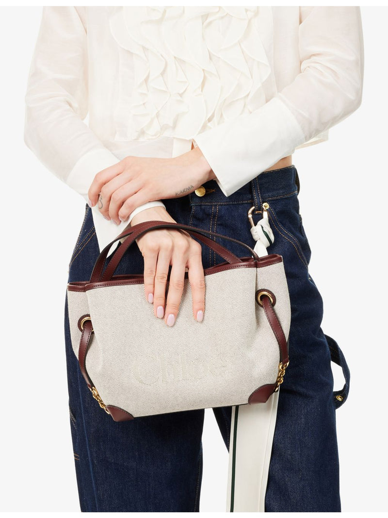 Chloé Clover small cotton-canvas tote bag, imported from the UK