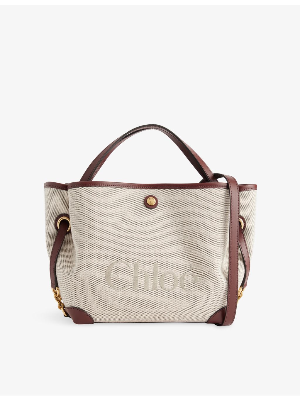 Chloé Clover small cotton-canvas tote bag, imported from the UK
