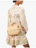 Chloé Clover Small Raffia-Effect Shoulder Bag, UK version