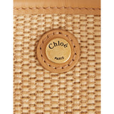 Chloé Clover Small Raffia-Effect Shoulder Bag, UK version