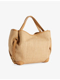 Chloé Clover Small Raffia-Effect Shoulder Bag, UK version