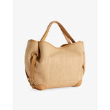 Chloé Clover Small Raffia-Effect Shoulder Bag, UK version