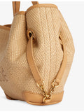 Chloé Clover Small Raffia-Effect Shoulder Bag, UK version