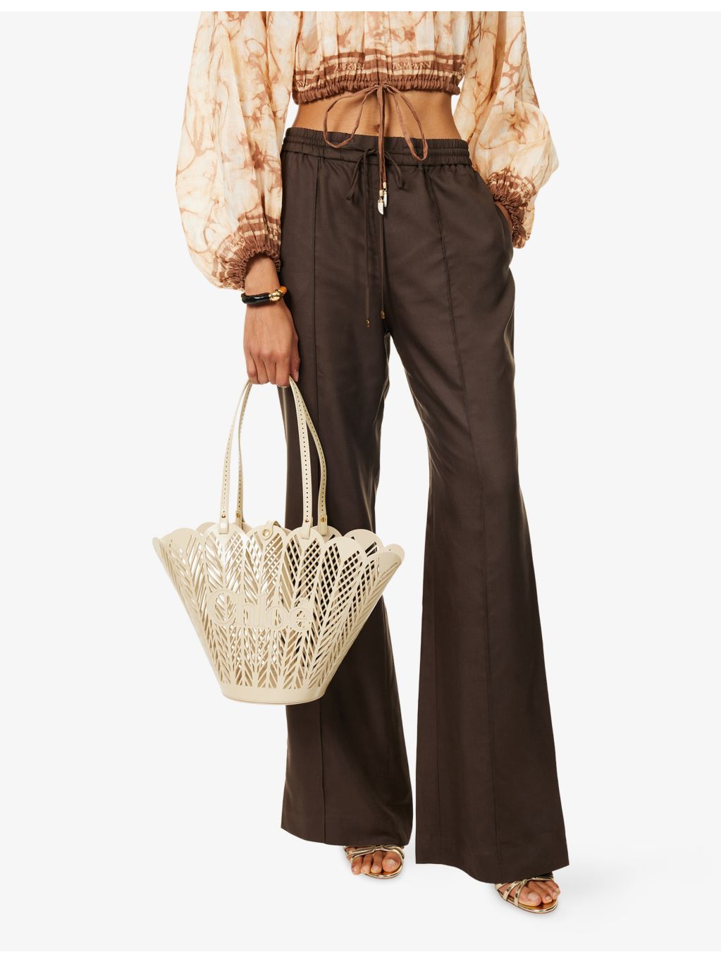 Chloé Soleil leather basket bag, imported from the UK