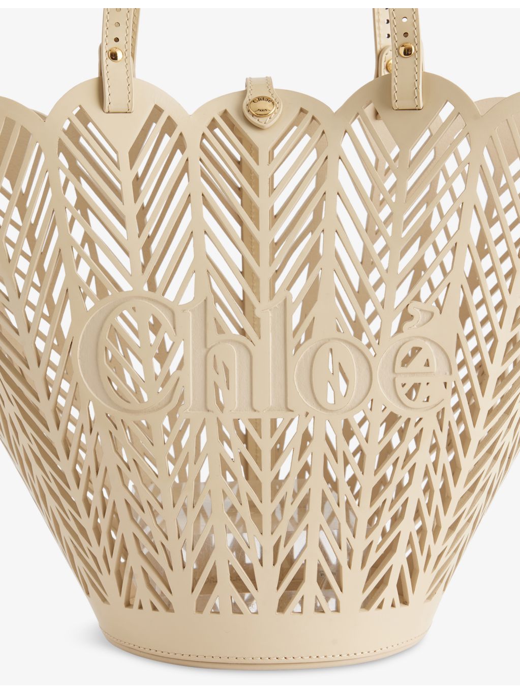 Chloé Soleil leather basket bag, imported from the UK