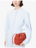 Chloé raffia pouch summer banana drawstring - British product