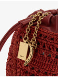 Chloé raffia pouch summer banana drawstring - British product