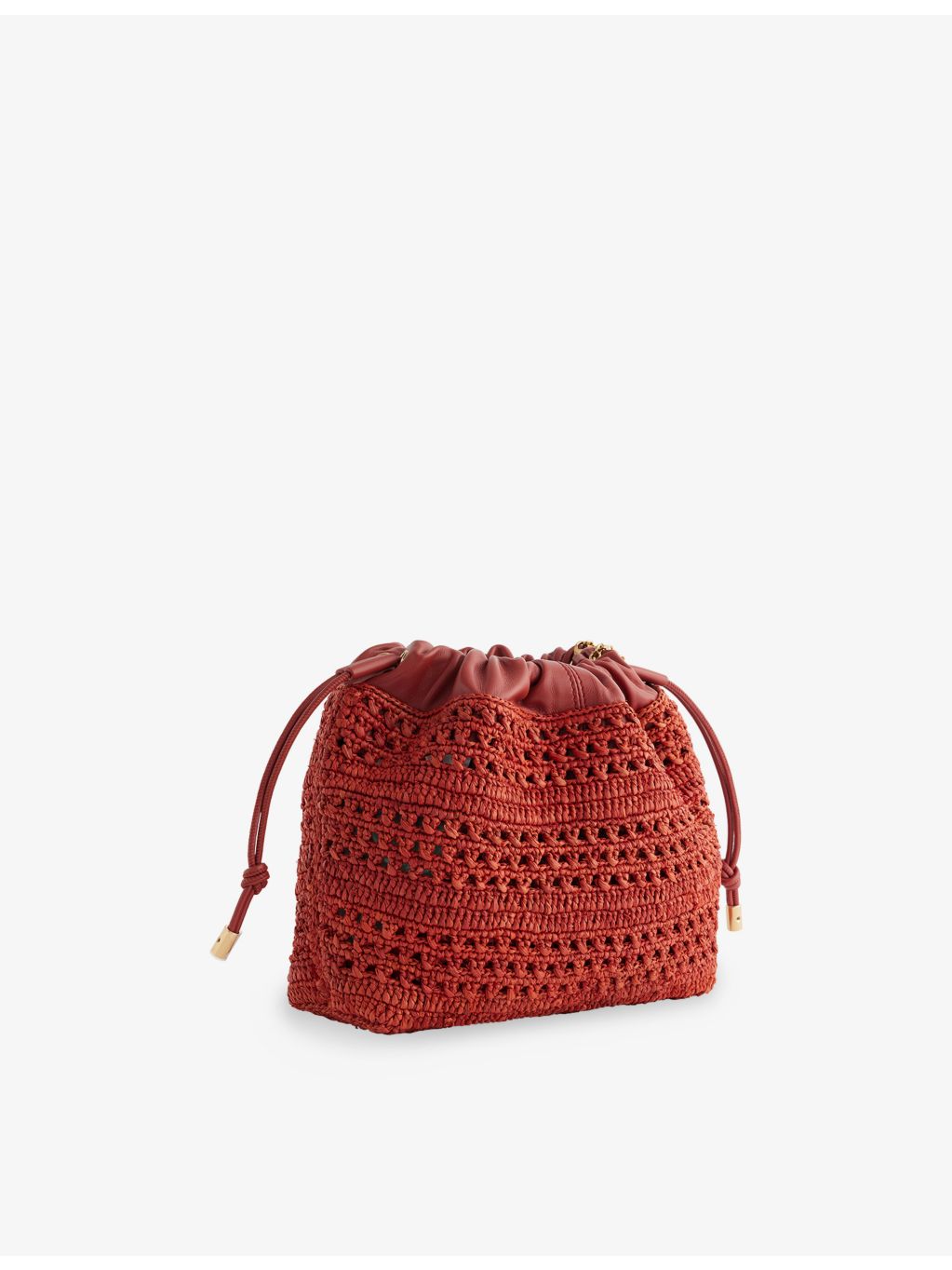 Chloé raffia pouch summer banana drawstring - British product