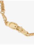 Chloé triple chain brass necklace in polished finish, UK version