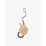 Chloé seashell and mirror raffia bag charm, imported from the UK