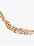 Chloé brass belt choker necklace with polished finish - British product